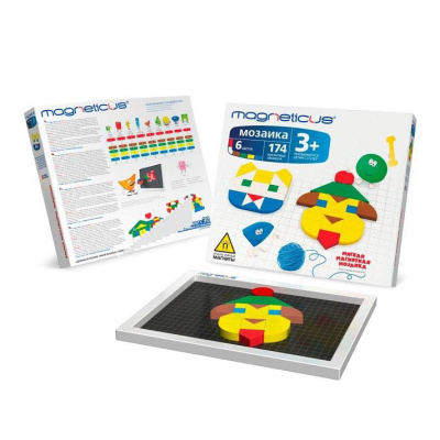 Мозаика 174 элемента с игровым полем Magneticus MM-174